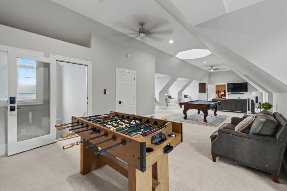 pool table and foosball