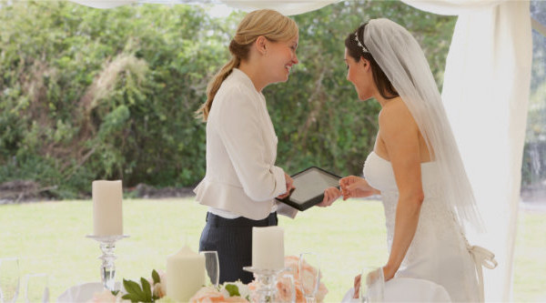 Bride With Wedding Planner